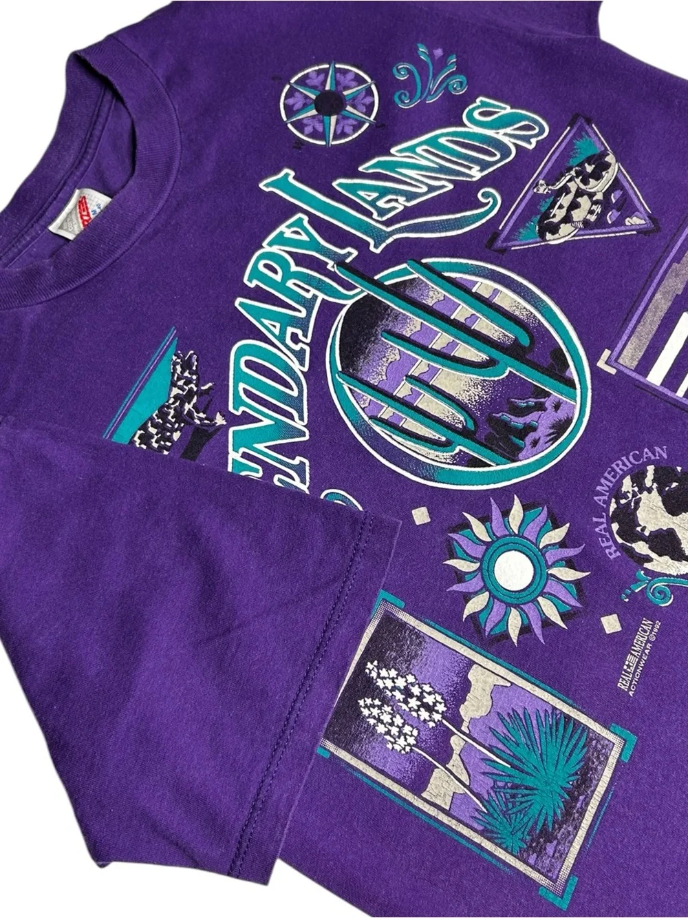 Vintage 1992 Jerzees Legendary Lands Albuquerque T Shirt M Purple Southwestern